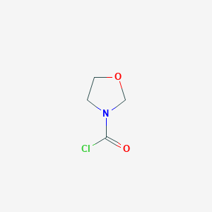 molecular formula C4H6ClNO2 B15324785 Oxazolidine-3-carbonyl Chloride 