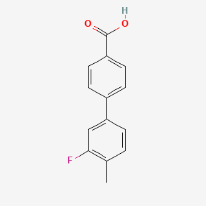 molecular formula C14H11FO2 B1532479 4-(3-Fluoro-4-methylphenyl)benzoic acid CAS No. 885964-38-5