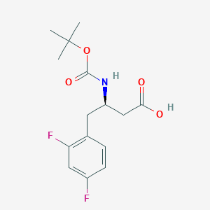molecular formula C15H19F2NO4 B1532488 (R)-3-((叔丁氧羰基)氨基)-4-(2,4-二氟苯基)丁酸 CAS No. 851307-12-5