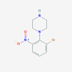 molecular formula C10H12BrN3O2 B1532490 1-(2-Bromo-6-nitrophenyl)piperazine CAS No. 2011361-61-6