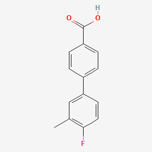 molecular formula C14H11FO2 B1532492 4-(4-Fluoro-3-methylphenyl)benzoic acid CAS No. 885964-08-9