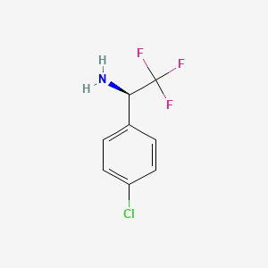 molecular formula C8H7ClF3N B1532493 (R)-1-(4-Chlorophenyl)-2,2,2-trifluoroethanamine CAS No. 1187931-01-6