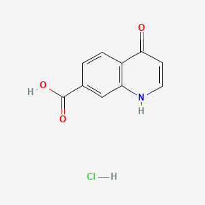 molecular formula C10H8ClNO3 B15324982 4-Oxo-1,4-dihydroquinoline-7-carboxylicacidhydrochloride 