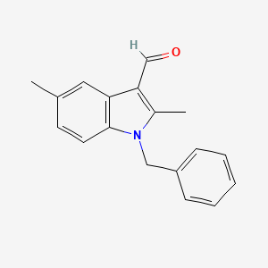 molecular formula C18H17NO B1532499 1-benzyl-2,5-dimethyl-1H-indole-3-carbaldehyde CAS No. 1228552-95-1