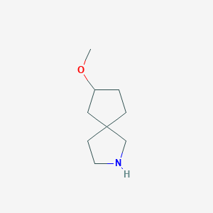 molecular formula C9H17NO B15324995 7-Methoxy-2-azaspiro[4.4]nonane 