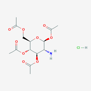 molecular formula C₁₄H₂₂ClNO₉ B015325 beta-Glucosamine, tetraacetate, hydrochloride CAS No. 10034-20-5