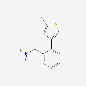 molecular formula C12H13NS B1532500 2-(5-Methylthiophen-3-yl)-benzylamine CAS No. 1497906-94-1