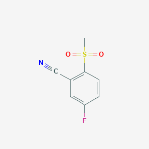 molecular formula C8H6FNO2S B1532501 5-Fluoro-2-(methylsulfonyl)benzonitrile CAS No. 1379097-18-3