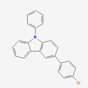 molecular formula C24H16BrN B1532502 3-(4-溴苯基)-9-苯基-9H-咔唑 CAS No. 1028647-93-9