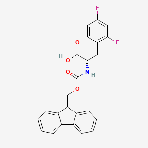 molecular formula C24H19F2NO4 B1532503 (S)-2-((((9H-Fluoren-9-yl)methoxy)carbonyl)amino)-3-(2,4-difluorophenyl)propanoic acid CAS No. 1032337-49-7