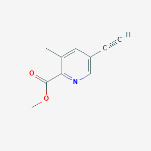 molecular formula C10H9NO2 B15325030 Methyl5-ethynyl-3-methylpyridine-2-carboxylate 