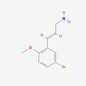 molecular formula C10H12BrNO B15325081 3-(5-Bromo-2-methoxyphenyl)prop-2-en-1-amine 