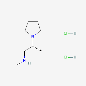 molecular formula C8H20Cl2N2 B15325093 methyl[(2R)-2-(pyrrolidin-1-yl)propyl]aminedihydrochloride 