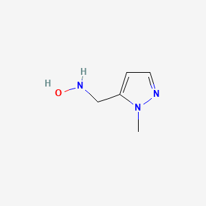 molecular formula C5H9N3O B15325096 N-((1-Methyl-1H-pyrazol-5-yl)methyl)hydroxylamine 