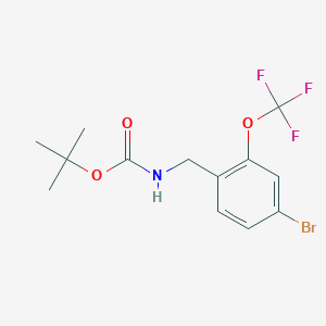molecular formula C13H15BrF3NO3 B1532510 Tert-butyl 4-bromo-2-(trifluoromethoxy)benzylcarbamate CAS No. 1241827-82-6