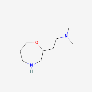 molecular formula C9H20N2O B15325135 Dimethyl[2-(1,4-oxazepan-2-yl)ethyl]amine 