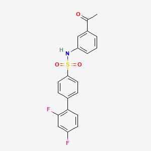 molecular formula C20H15F2NO3S B1532516 N-(3-Acetylphenyl)-2',4'-difluorobiphenyl-4-sulfonamide CAS No. 1218931-97-5