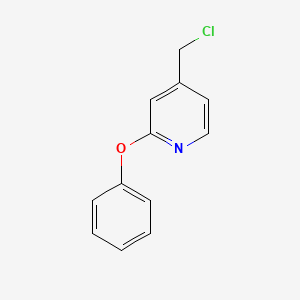 molecular formula C12H10ClNO B15325187 4-(Chloromethyl)-2-phenoxypyridine 