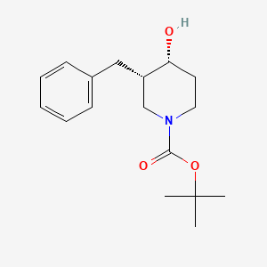 molecular formula C17H25NO3 B1532519 cis-tert-Butyl 3-benzyl-4-hydroxypiperidine-1-carboxylate CAS No. 632353-21-0