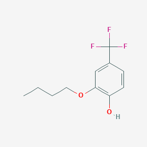 molecular formula C11H13F3O2 B1532526 2-Butoxy-4-(trifluoromethyl)phenol CAS No. 1881321-90-9