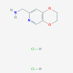 molecular formula C8H12Cl2N2O2 B1532530 {2H,3H-[1,4]dioxino[2,3-c]pyridin-7-yl}methanamine dihydrochloride CAS No. 2059932-02-2