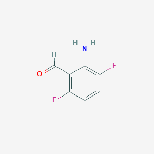 molecular formula C7H5F2NO B15325312 2-Amino-3,6-difluorobenzaldehyde 