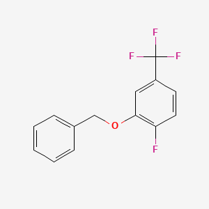 molecular formula C14H10F4O B1532533 1-Fluoro-2-(phenylmethoxy)-4-(trifluoromethyl)benzene CAS No. 847148-74-7
