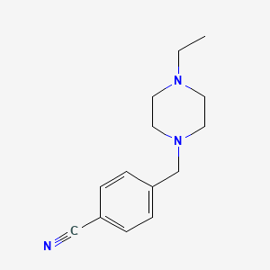 molecular formula C14H19N3 B15325355 4-((4-Ethylpiperazin-1-yl)methyl)benzonitrile 