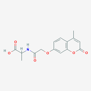 molecular formula C15H15NO6 B15325456 N-{[(4-methyl-2-oxo-2H-chromen-7-yl)oxy]acetyl}alanine 