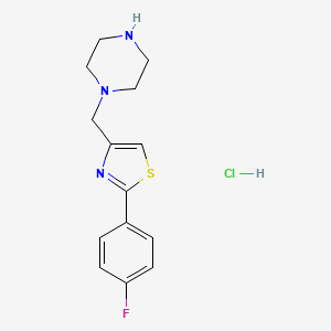 1-{[2-(4-Fluorophenyl)-1,3-thiazol-4-yl]methyl}piperazine hydrochloride