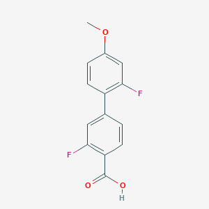 2-Fluoro-4-(2-fluoro-4-methoxyphenyl)benzoic acid