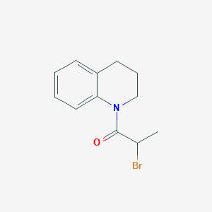 molecular formula C12H14BrNO B1532550 1-(2-Bromopropanoyl)-1,2,3,4-tetrahydroquinoline CAS No. 118484-79-0