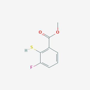 molecular formula C8H7FO2S B15325511 Methyl 3-fluoro-2-mercaptobenzoate 