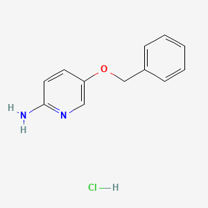molecular formula C12H13ClN2O B1532552 5-Benzyloxy-pyridin-2-ylamine hydrochloride CAS No. 953045-50-6