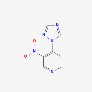 molecular formula C7H5N5O2 B1532556 3-Nitro-4-(1H-1,2,4-triazol-1-yl)pyridine CAS No. 912773-00-3