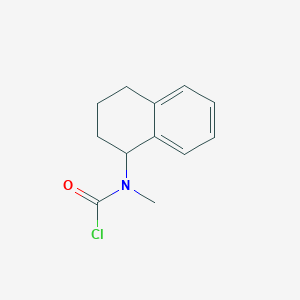 molecular formula C12H14ClNO B15325643 N-methyl-N-(1,2,3,4-tetrahydro-1-naphthalenyl)carbamic chloride 