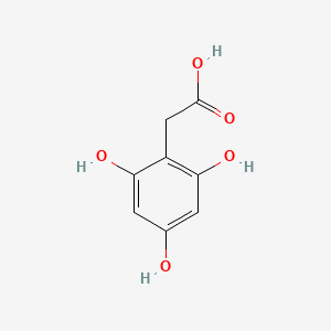 molecular formula C8H8O5 B15325663 2-(2,4,6-Trihydroxyphenyl)acetic acid 