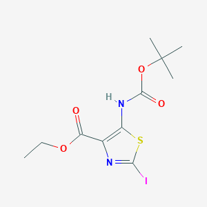 Ethyl 5-((tert-butoxycarbonyl)amino)-2-iodothiazole-4-carboxylate