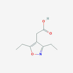 molecular formula C9H13NO3 B1532574 2-(Diethyl-1,2-oxazol-4-yl)acetic acid CAS No. 1258641-13-2