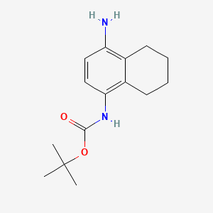 molecular formula C15H22N2O2 B15325779 tert-butylN-(4-amino-5,6,7,8-tetrahydronaphthalen-1-yl)carbamate 