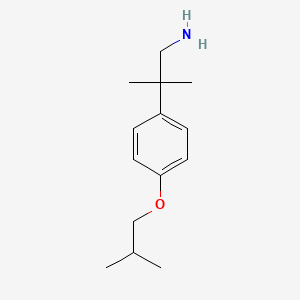 molecular formula C14H23NO B1532582 2-Methyl-2-[4-(2-methylpropoxy)phenyl]propan-1-amine CAS No. 1179058-13-9