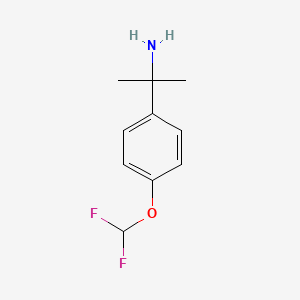 molecular formula C10H13F2NO B1532589 2-[4-(Difluoromethoxy)phenyl]propan-2-amine CAS No. 306761-19-3