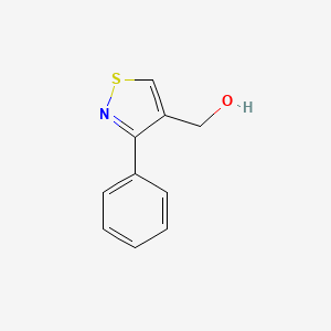 molecular formula C10H9NOS B15325919 (3-Phenyl-1,2-thiazol-4-yl)methanol 