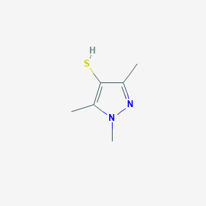 molecular formula C6H10N2S B15325928 1,3,5-Trimethyl-1h-pyrazole-4-thiol 