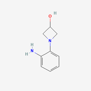 molecular formula C9H12N2O B1532594 1-(2-Aminophenyl)azetidin-3-ol CAS No. 1029432-72-1