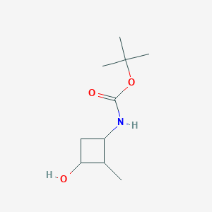 molecular formula C10H19NO3 B15325963 tert-butylN-(3-hydroxy-2-methylcyclobutyl)carbamate 