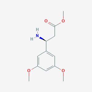 molecular formula C12H17NO4 B15325968 Methyl (s)-3-amino-3-(3,5-dimethoxyphenyl)propanoate 