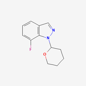 molecular formula C12H13FN2O B1532599 7-Fluoro-1-(tetrahydro-2H-pyran-2-YL)-1H-indazole CAS No. 1337880-62-2