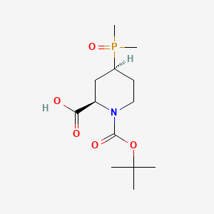 molecular formula C13H24NO5P B15326010 cis-1-(tert-Butoxycarbonyl)-4-(dimethylphosphoryl)piperidine-2-carboxylic acid 
