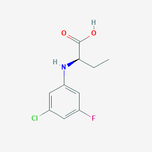 molecular formula C10H11ClFNO2 B1532602 (R)-2-(3-chloro-5-fluorophenylamino)butanoic acid CAS No. 1270019-83-4